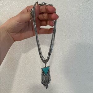 Silver and Turquoise Festival Necklace